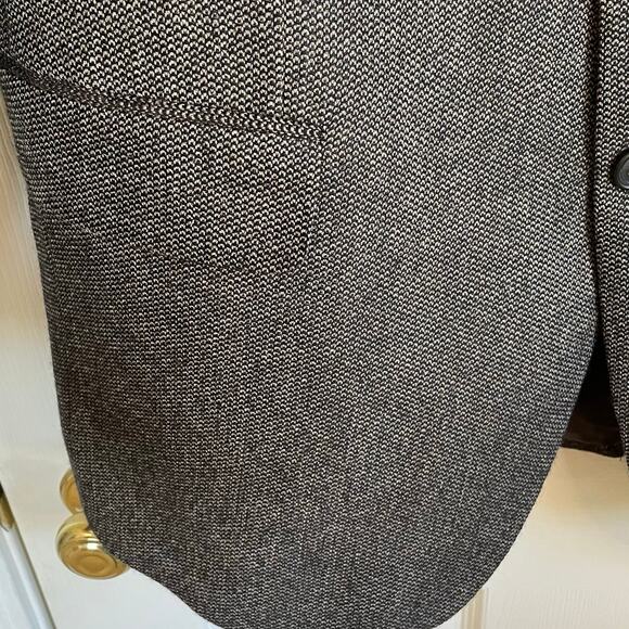 Jos. A. Bank Men's 100% Wool Blazer Sport Coat Brown Tweed Sz 44R 2 Button - Picture 6 of 15